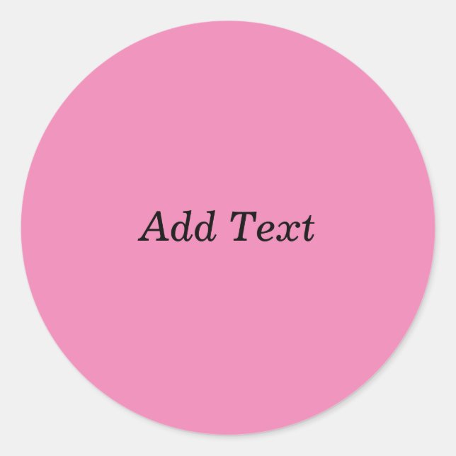 Pink Blank Erstellen Sie Ihre eigene Textvorlage h Runder Aufkleber (Vorderseite)