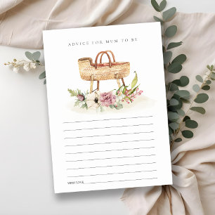 Pink Bläsertüte für Mum Baby Dusche Begleitkarte