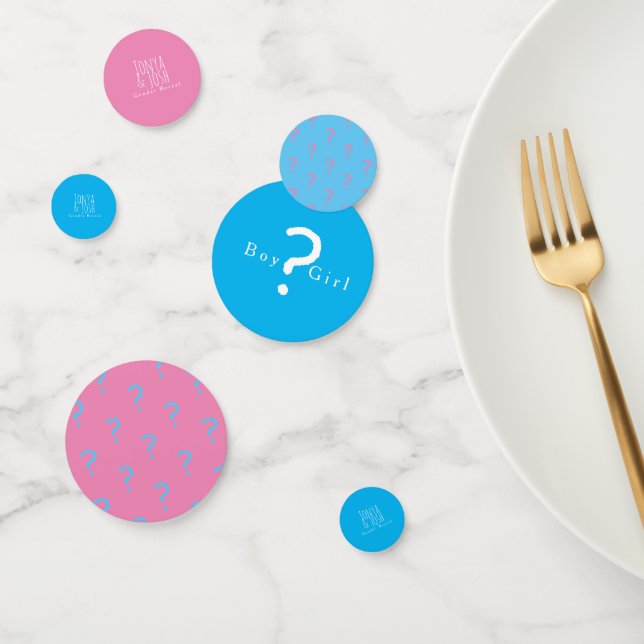 Pink Blau Mädchen oder Junge Geschlecht Enthüllung Konfetti (Gruppe)