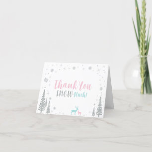 Pink, Blau & Silber Winter Wonderland Danke