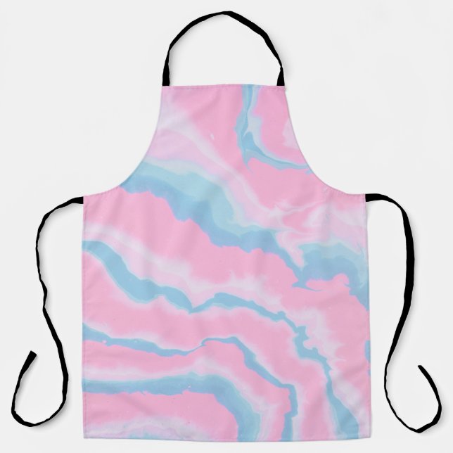 PINK BLAU UND WEISS ABSTRAKTE KUNST SCHÜRZE (Vorderseite)
