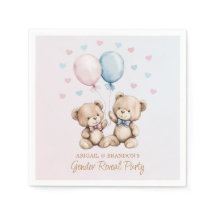 Pink Blaue Teddybären Geschlechtsenthüllungsfeier