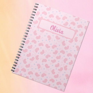 Pink Bliss Flutterfly Personalisiert Notizblock