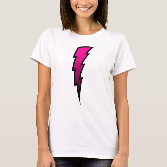 Pink-Blitz-Bolzen T-Shirt (Vorderseite)