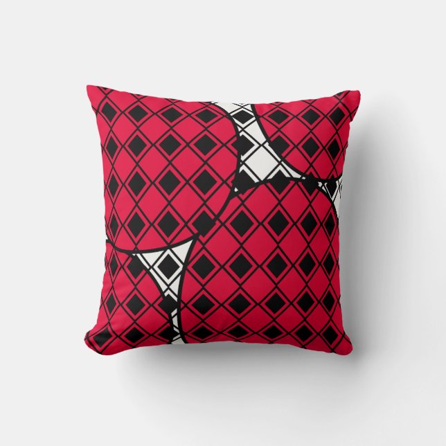 Pink Blob Harlequin Kissen (Vorderseite)