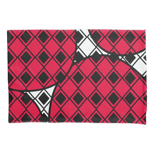 Pink Blob Harlequin Kissenbezug (Vorderseite)