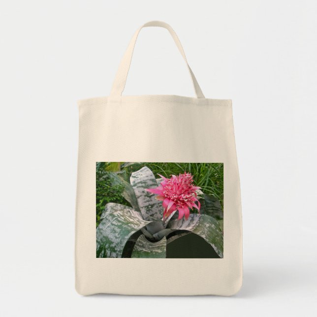 Pink Bloom Bromeliad Tote Bag Tragetasche (Vorne)