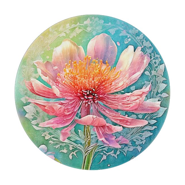 Pink Bloom Butterfly Dream Schneidebrett (Vorderseite)
