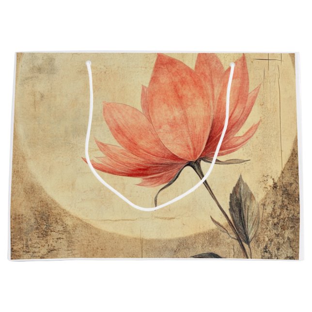 Pink Bloom & Moonlit Serenity Große Geschenktüte (Vorderseite)