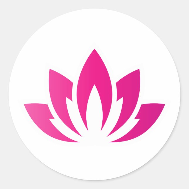 Pink Blooming Lotus Blume Runder Aufkleber (Vorderseite)