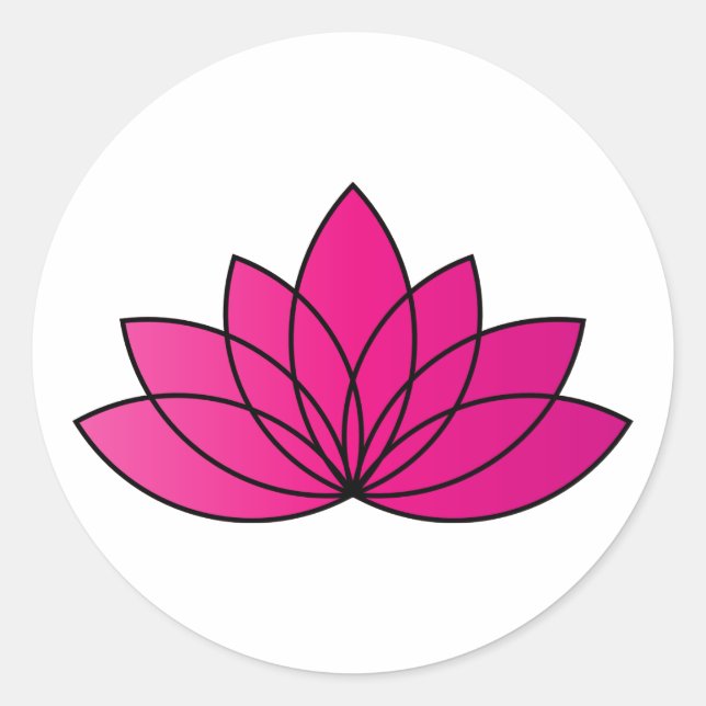 Pink Blooming Lotus Blume Runder Aufkleber (Vorderseite)