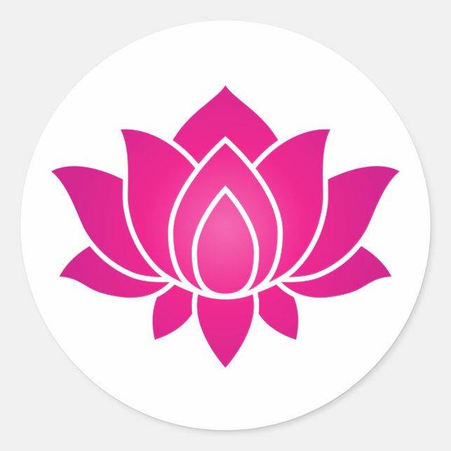 Pink Blooming Lotus Blume Runder Aufkleber (Vorderseite)