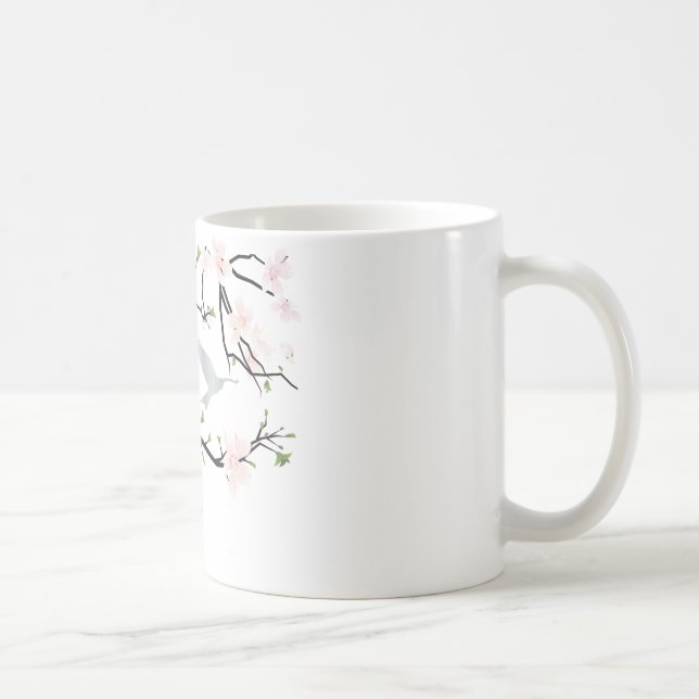 Pink Blossom Bird Tasse (Rechts)