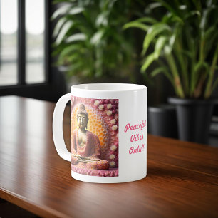 Pink Blossom Blume Buddha Meditation Kaffeetasse