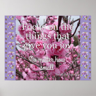 Pink Blossom Blume Jozision Blumenposter Poster