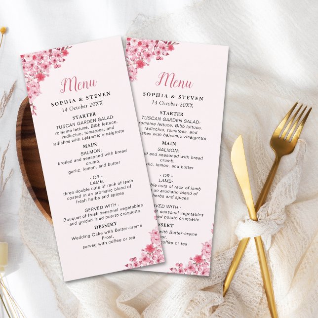 Pink Blossom – Elegant Sakura Flowers Wedding Programm (Von Creator hochgeladen)
