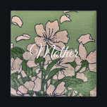 Pink Blossom Green  Magnet<br><div class="desc">Add a personal touch to any space with our customizable Pink Blossom Green  magnets — perfect for refrigerators,  lockers,  and unique gift ideas.</div>