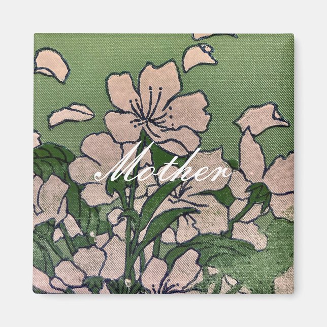 Pink Blossom Green Magnet (Vorne)