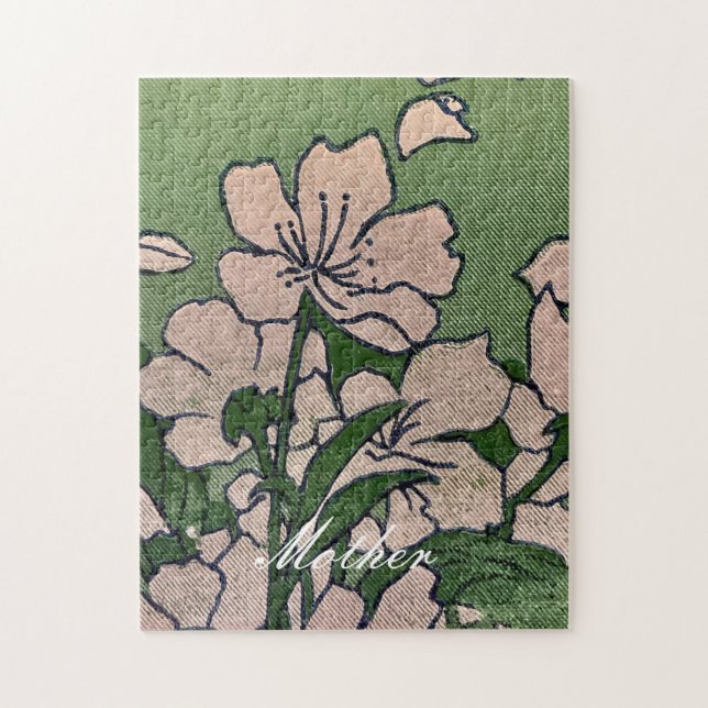Pink Blossom Green Puzzle (Vertikal)