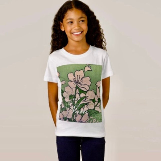 Pink Blossom Green T-Shirt (Von Creator hochgeladen)