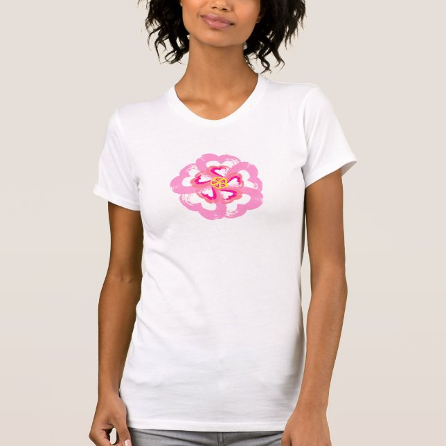 Pink Blossom Hearts T - Shirt (Vorderseite)