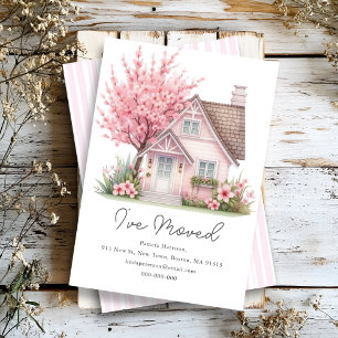 Pink Blossom House Neue Zuhause-Adresse Ankündigung