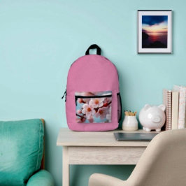 Pink Blossom Magic Bedruckter Rucksack