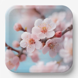 Pink Blossom Magic  Paper Plate Pappteller