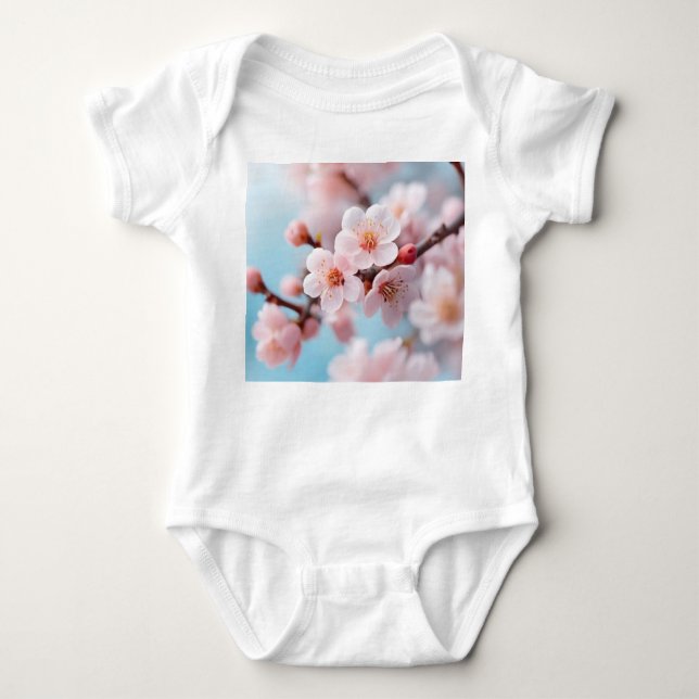 Pink Blossom Magie Baby Strampler (Vorderseite)