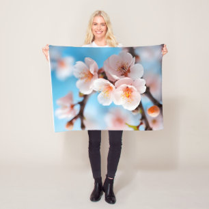 Pink Blossom Magie Fleecedecke