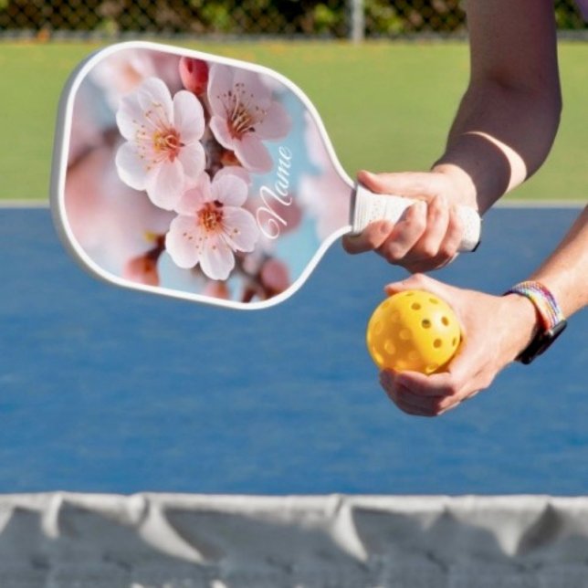 Pink Blossom Magie Pickleball Schläger (Pickleball paddle hand wrapped grip honeycomb core. 15.75” x 7.75” 8 oz weight. 
)