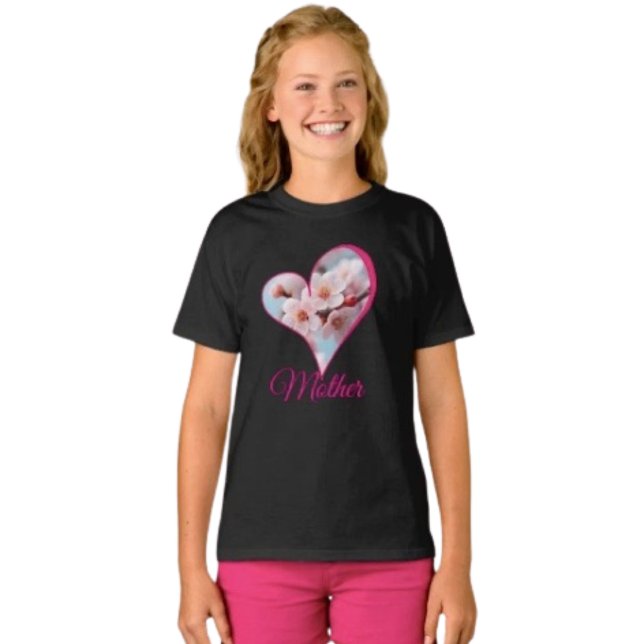 Pink Blossom Magie  T-Shirt (Cute and comfy kids’ tee for Mother’s Day—perfect for celebrating Mom with big smiles.

)
