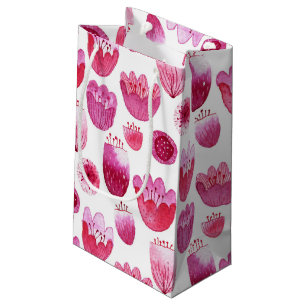 Pink Blossom Wasserfarbe Blume Kleine Geschenktüte