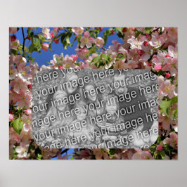Pink Blossoms Frame Create Your Own Photo Poster