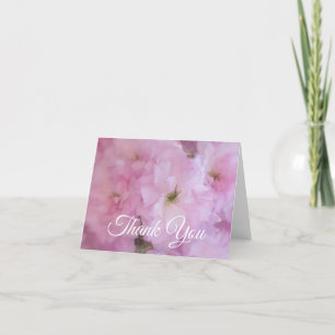 Pink Blossoms Thank You Note Cards Dankeskarte