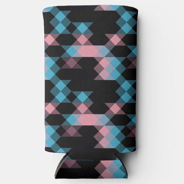 pink blue and black geometric selters dosenkühler (Vorderseite)