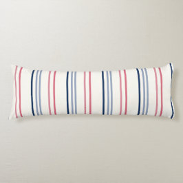 Pink blue and white stripes seitenschläferkissen