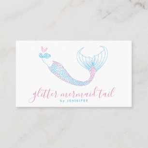 Pink Blue Aqua Schwanz Mermaid Visitenkarte