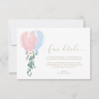 Pink Blue Balloons Baby Shower Finder Details Kart