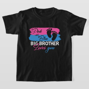 Pink Blue Big Brother Lieben, die Sie Geschlecht o T-Shirt