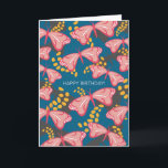 Pink & Blue Butterfly Happy Birthday Card Karte<br><div class="desc">Pink und Blue Butterfly Happy Birthday Card Bitte kontaktieren Sie mich für die Anpassung und besondere Wünsche. c) Zoe Chapman Design</div>