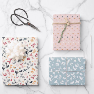 Pink & Blue  Geschenkpapier Set