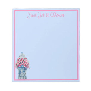 Pink Blue Ginger Jar Jars Notepad Notizblock