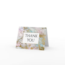 Pink Blue Gold Marmor Vielen Dank