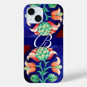 PINK BLUE GREEN FLORAL MONOGRAMM Case-Mate iPhone HÜLLE