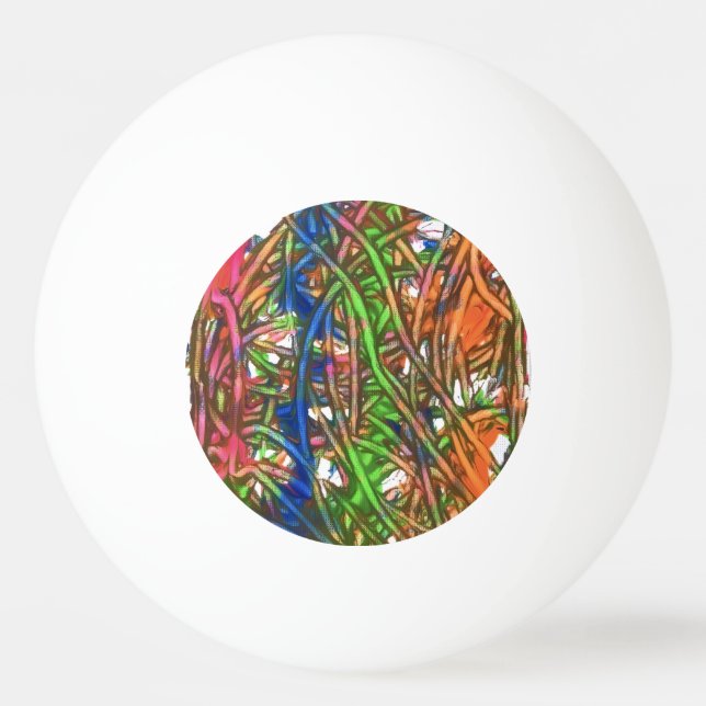 Pink, Blue, Green, Orange, Marble Artwork Tischtennisball (Vorderseite)