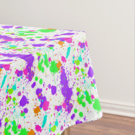 Pink Blue Green Turquoise Paint Spritzer Tischdecke