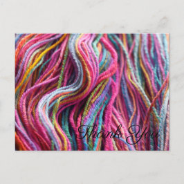 Pink Blue Handspun Wolle Garne Knett Vielen Dank Postkarte
