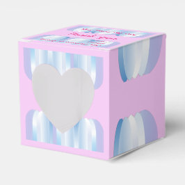 Pink Blue Heart Fevor Box Geschenkschachtel