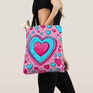 Pink Blue Heart Pattern